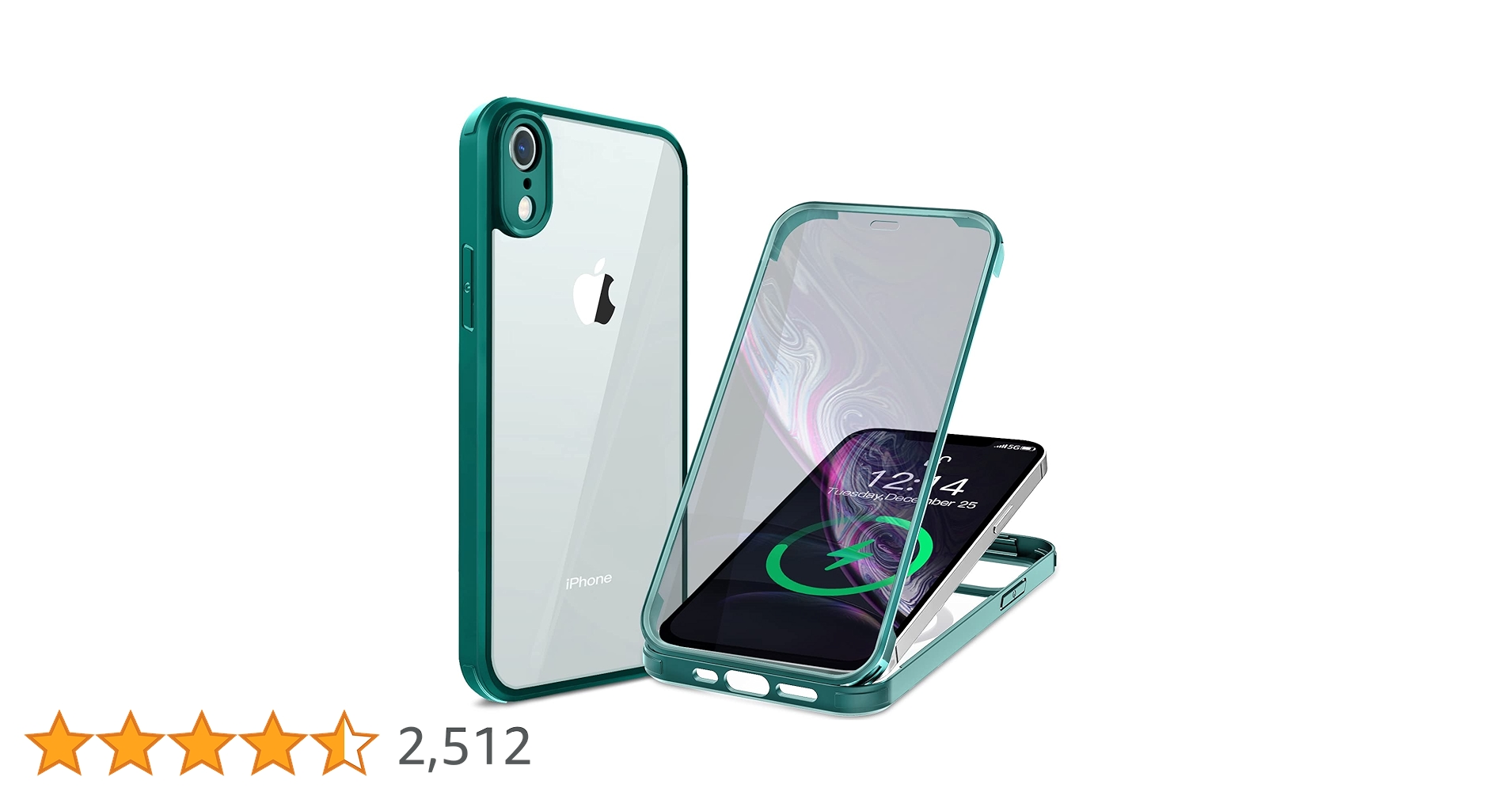 Amazon.co.jp: HAUTRKBG iPhone XR 用ケース 360°全面保護 [両面